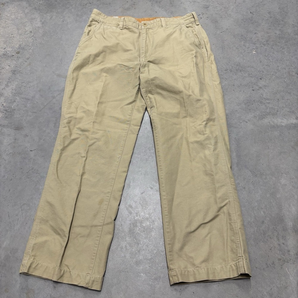 Timberland Pants Mens Size 38 Beige Canvas Straight Leg Outdoor Gear Durable‎